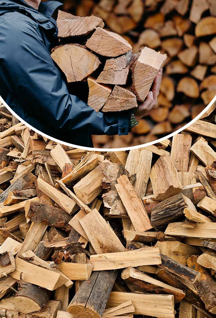 Clean dry birch firewood bundles Calgary supply ready to burn for warm and cozy fires