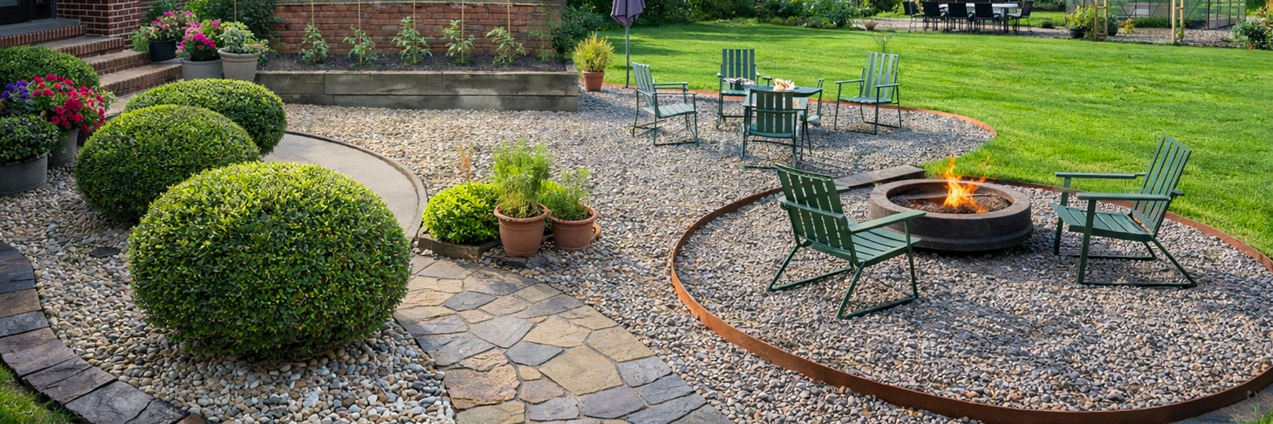 Washed Round Rock Calgary landscape supply for decorative stone pathways and drainage