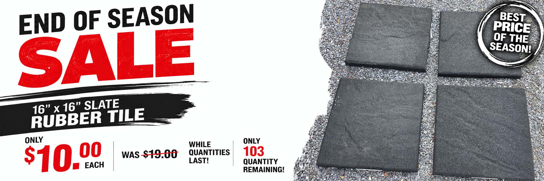 16x16 slate rubber tile for patios walkways decks and outdoor landscaping in Calgary