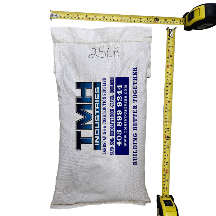Filled sandbags for stabilizing outdoor areas and pathways