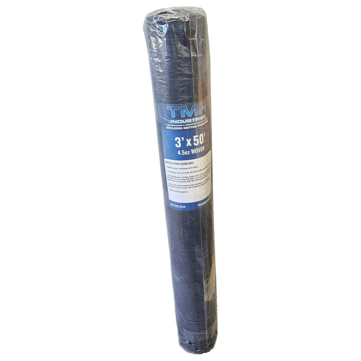 Heavy-duty garden fabric under mulch and rock