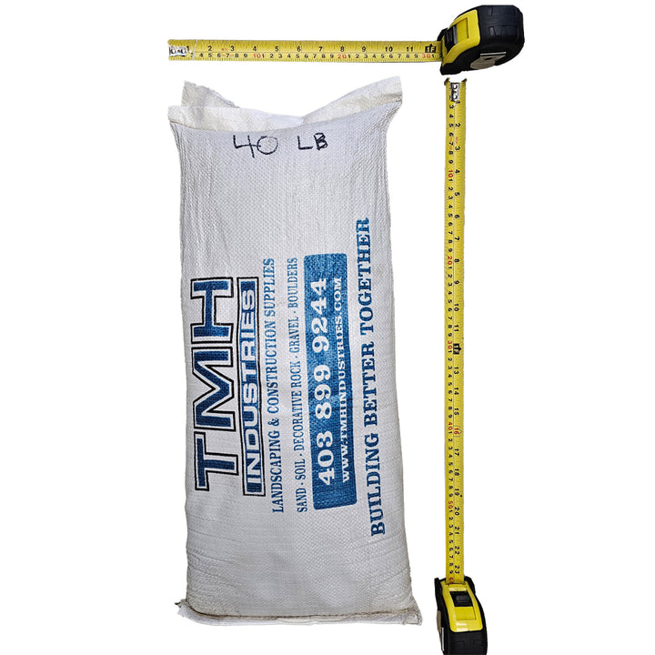 Durable sandbags used for construction and landscaping projects