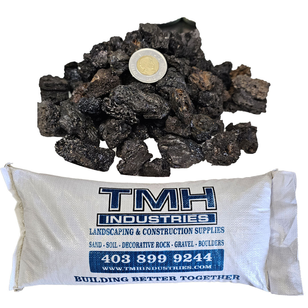 Bold Black Lava Rock in Small Bag Get Your Product Today! TMH Industries