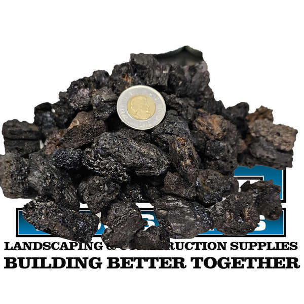 Black Lava Rock in Bulk Bag TMH Industries