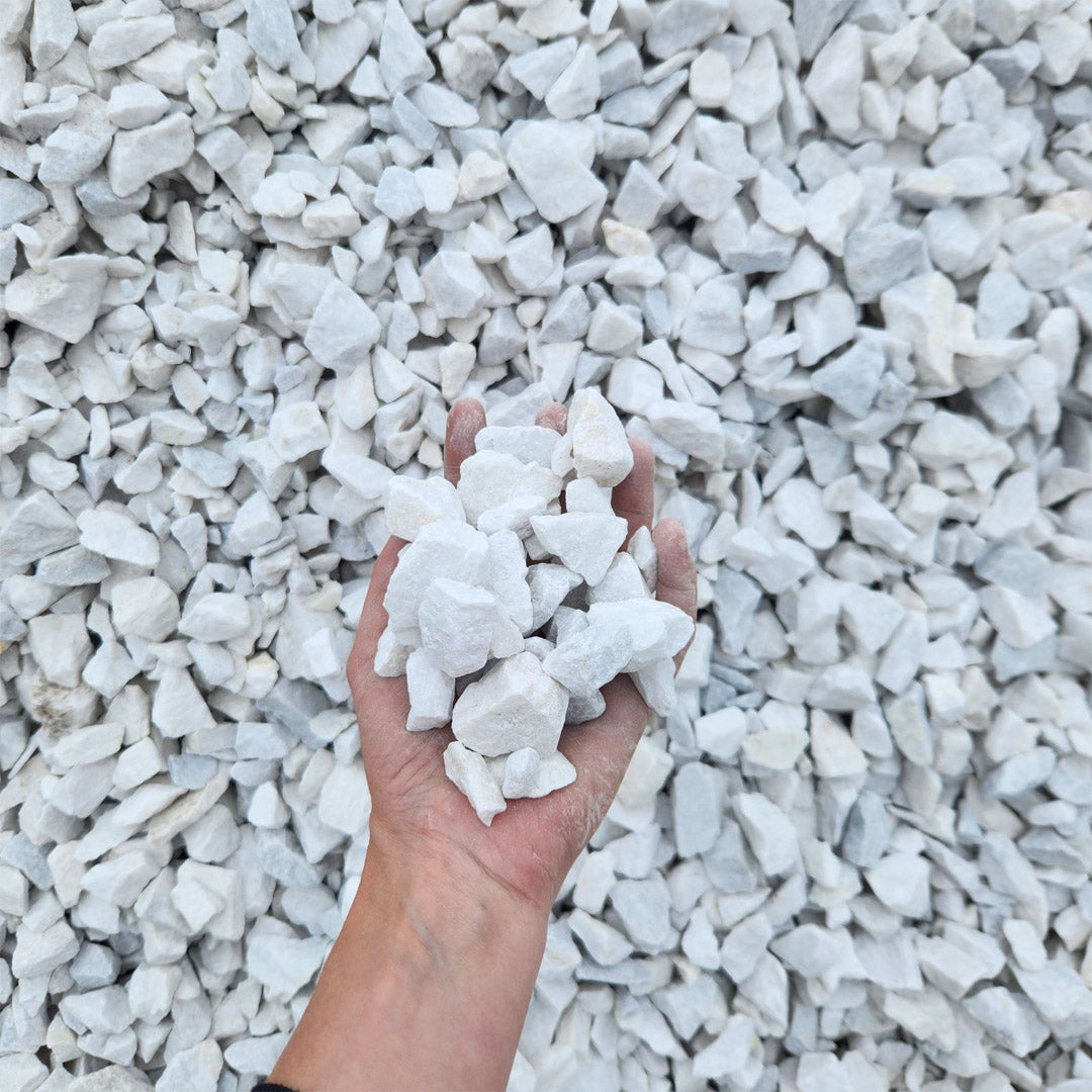 Crystal White Rock Bulk Bag Calgary | Decorative Stone – TMH Industries ...