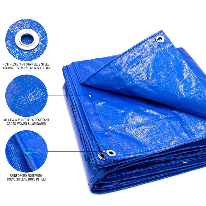 Heavy Duty Tarp Blue TMH Industries