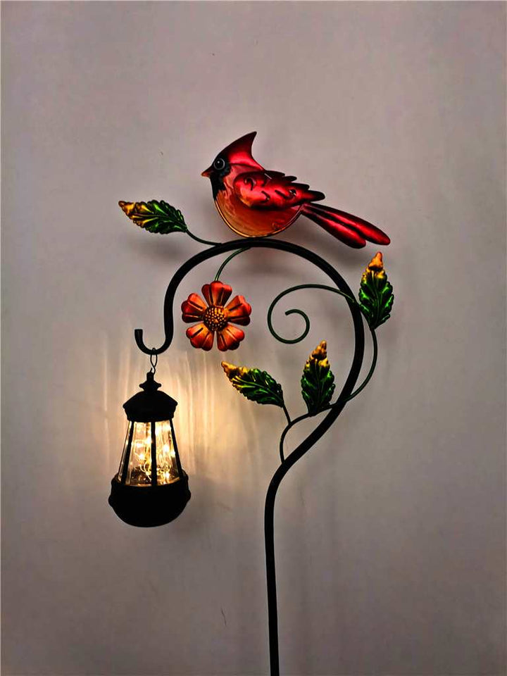 Solar Stake - Cardinal with Lantern TMH Industries