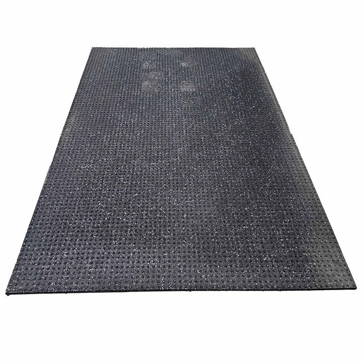 Durable 4x6 rubber floor mat for gyms arenas garages and industrial flooring ideal for high traffic areas like CrossFit gyms hockey rinks and workshops