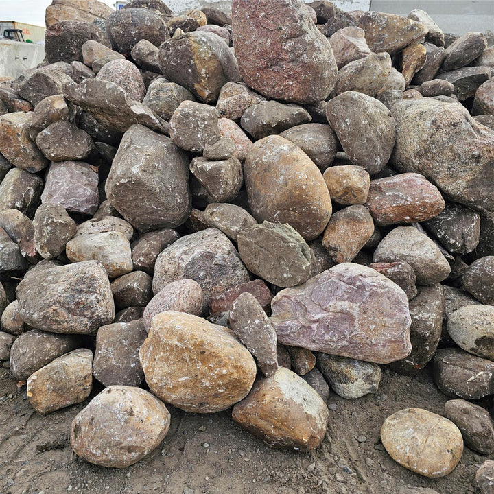 Premium 3 to 18 inch river rock with smooth rounded stones for landscaping