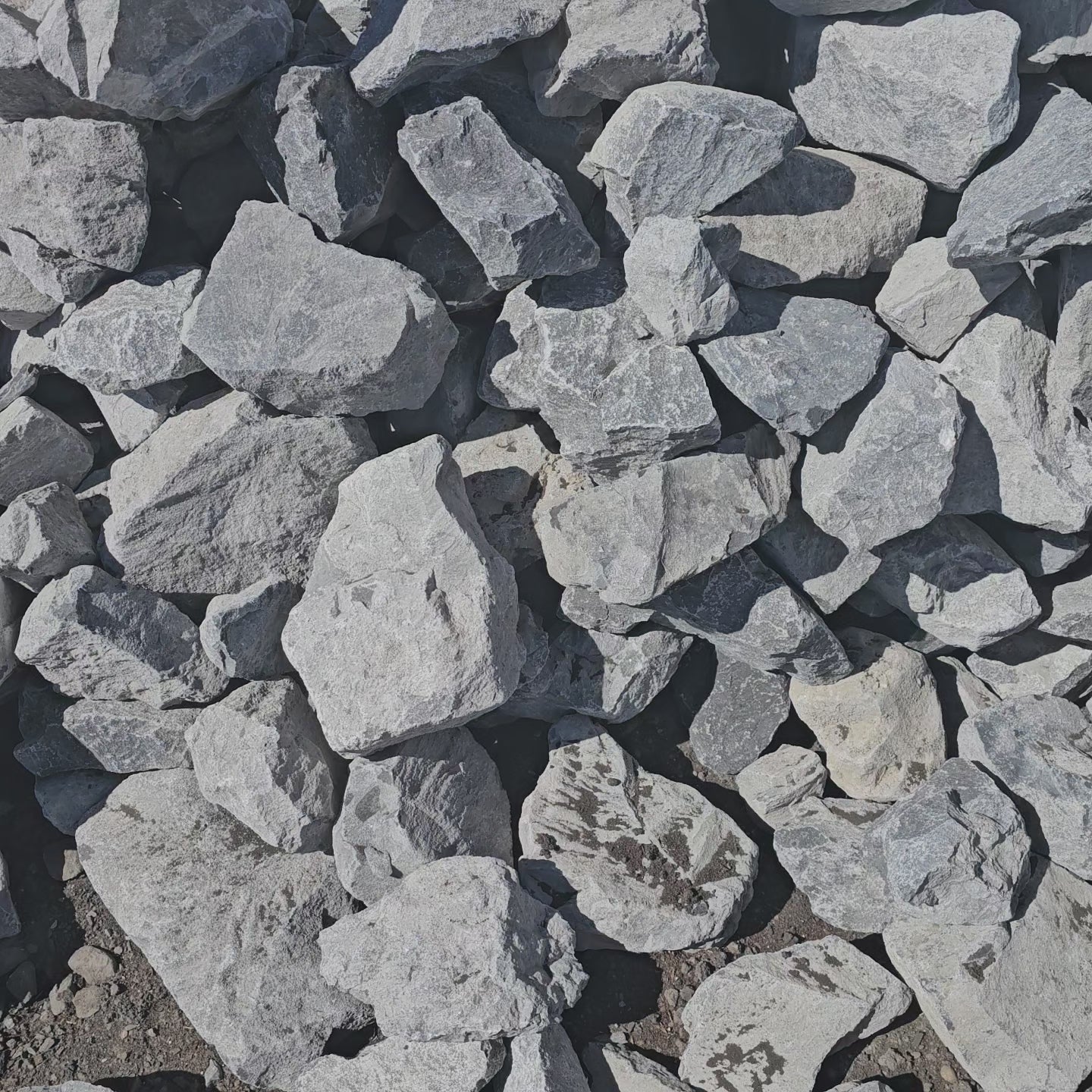 150-300mm limestone boulders bulk delivery for retaining walls, landscaping, and erosion control projects