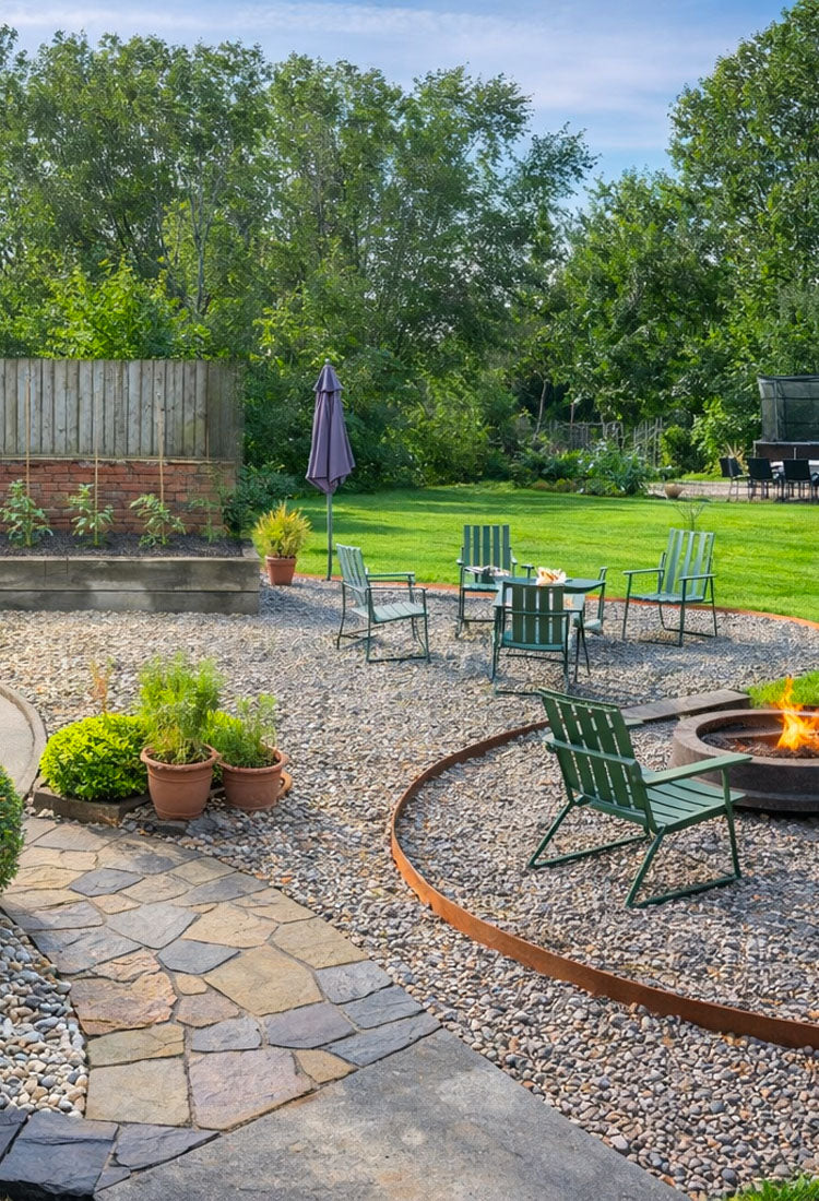 Calgary landscape supply Washed Round Rock for garden beds and walkways